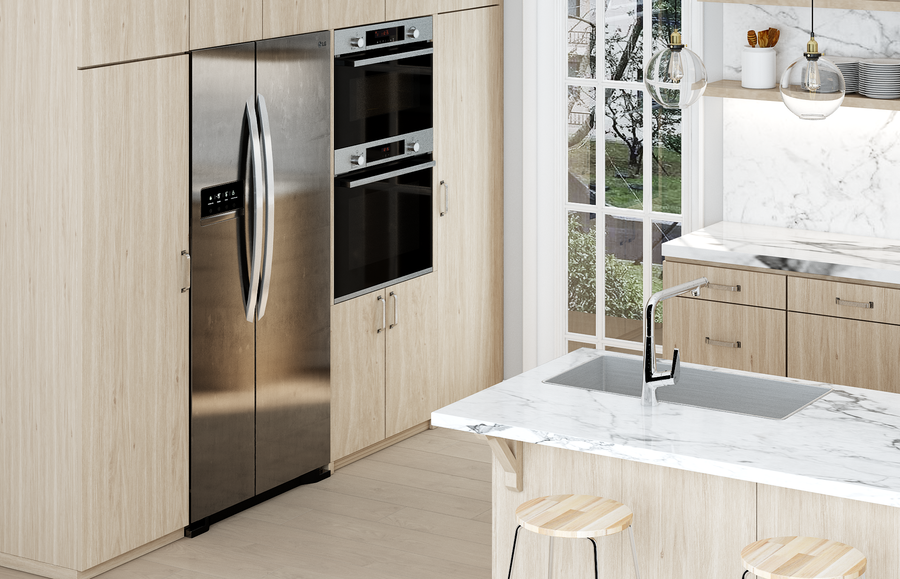 Oakwood Heritage tall fridge wall cabinet